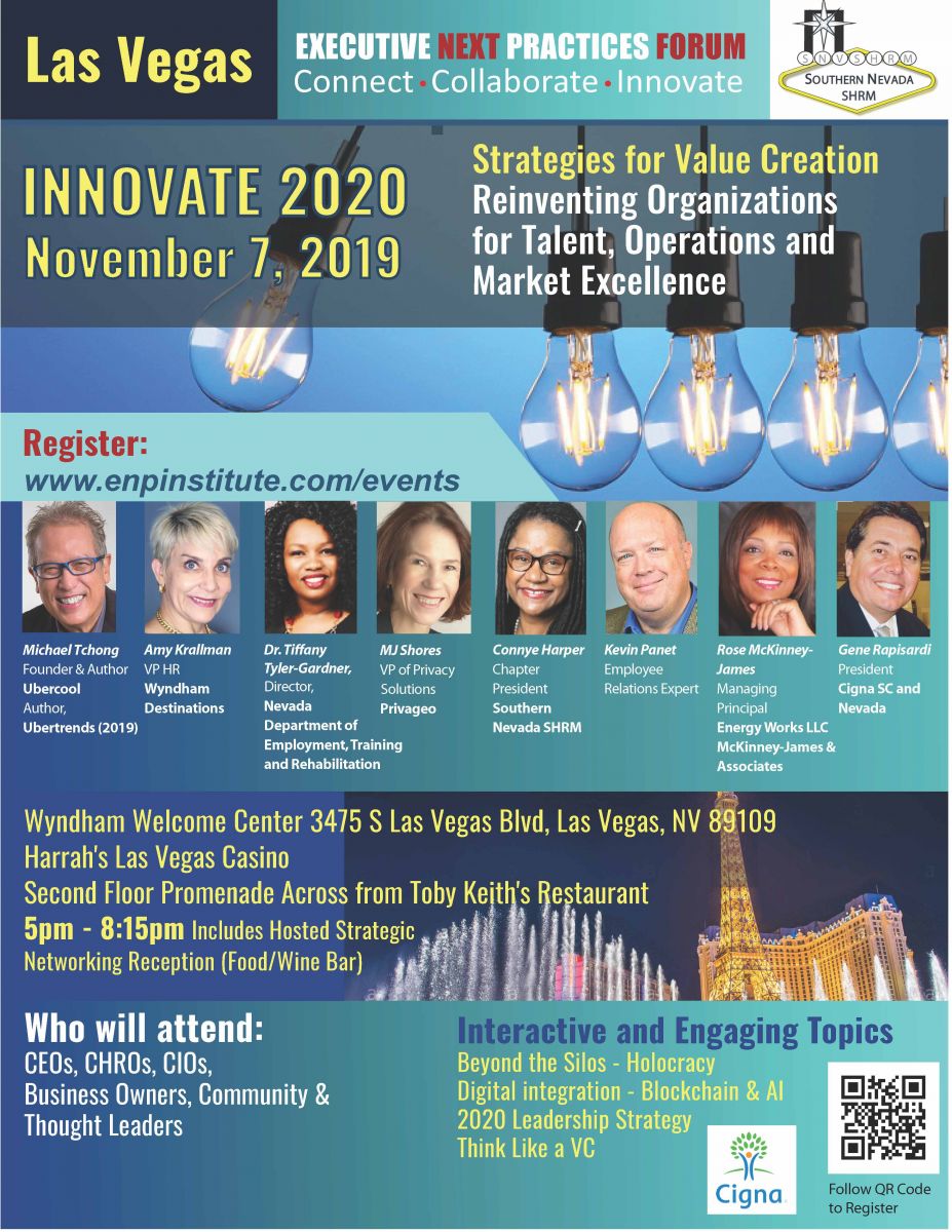 INNOVATE 2020 November 7, 2019 Strategies for Value